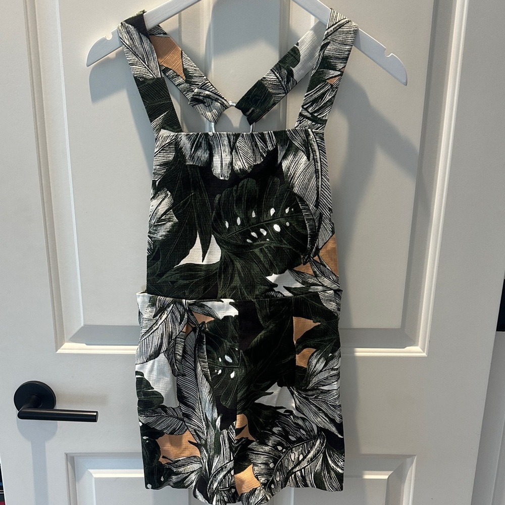 Topshop never worn. Size 2. Romper shorts. Overall. T back.